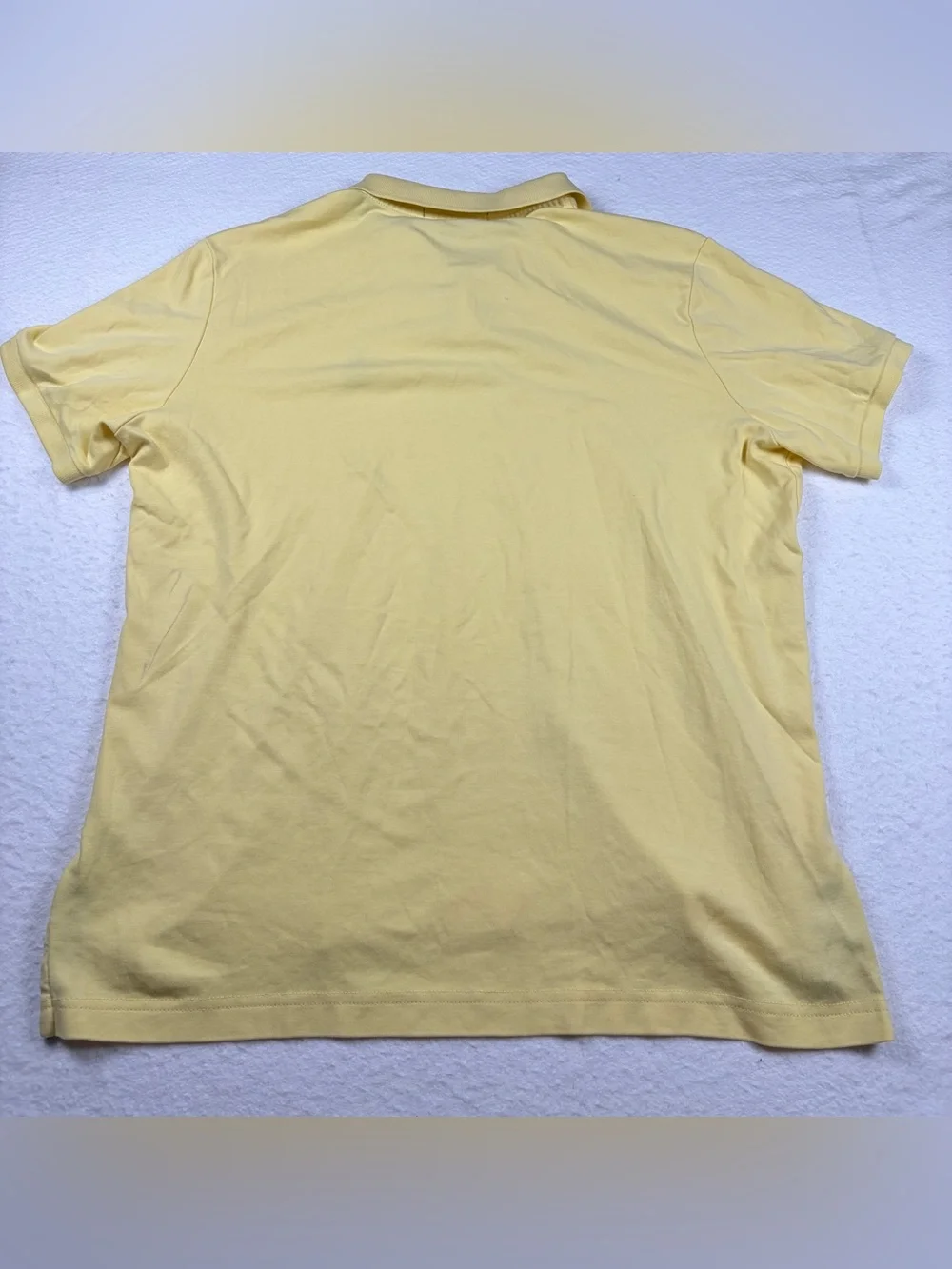 U.S. Polo Assn. Pale Yellow Short-Sleeve‎ Polo with Navy Logo